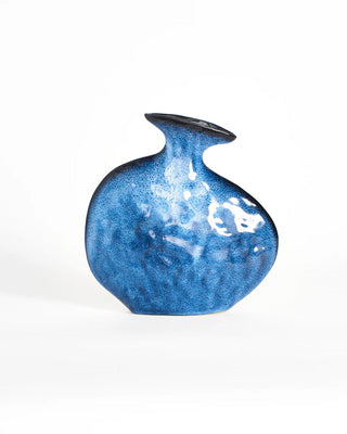 Flat Vase, Blue