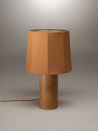 Sonora Terracotta Table Lamp, Caramel Linen