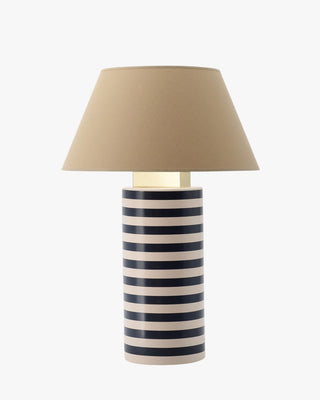 Large Bolet Table Lamp, black and white stripes