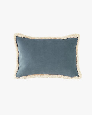 Daisy Petrol Blue Velvet Cushion