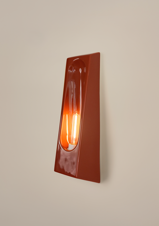 Alcove Ceramic Wall Light, Carmin