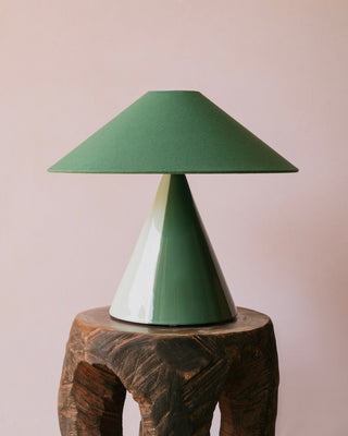Lampe de Table en Céramique Caterina, Vert Forêt