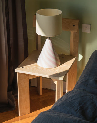Lampe de table en céramique Caramella, Latte Fraise