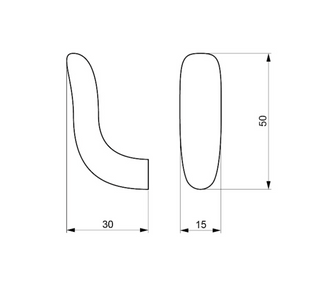 Iris Hook, Satin Nickel