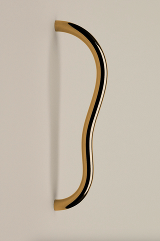 Limber Door Handle, Polished Brass