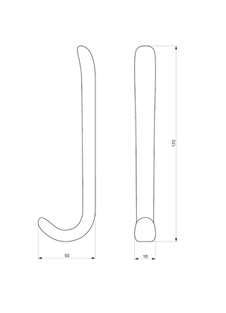 Luis Hook, Satin Nickel