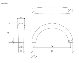 Poignée de porte Luna, laiton foncé