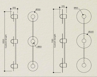 Alba Triple Wall Light