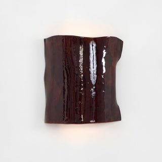 Papel Wall Light - Glossy Brown, Medium
