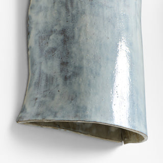 Papel Wall Light - White on Brown Gloss, Medium