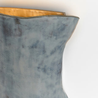 Papel Wall Light - White on Brown Gloss, Medium