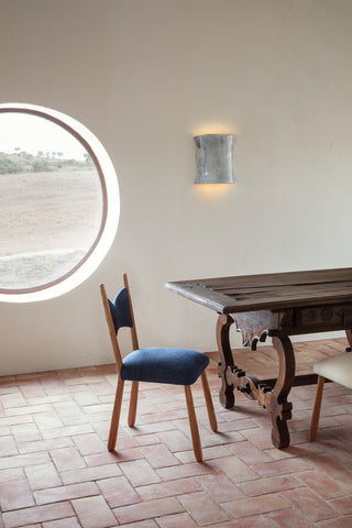 Papel Wall Light - White on Brown Gloss, Medium