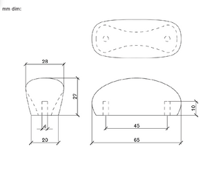 Poignée de porte Sage, Laiton poli
