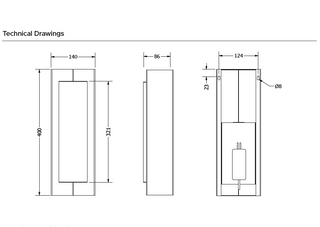 Applique Murale Arrow S, avec Diffuseur