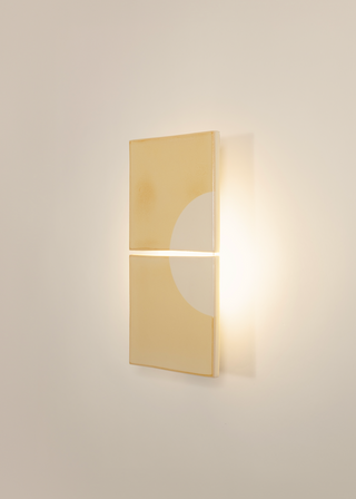 Moon Ceramic Wall Light (J), Yellow