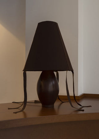 Lampe de Table en Céramique Marron