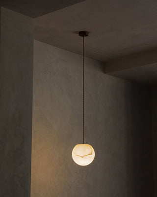 Planette Alabaster Pendant Light with Cable
