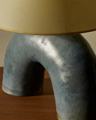 Volta Ceramic Table Lamp, Matte Light Blue