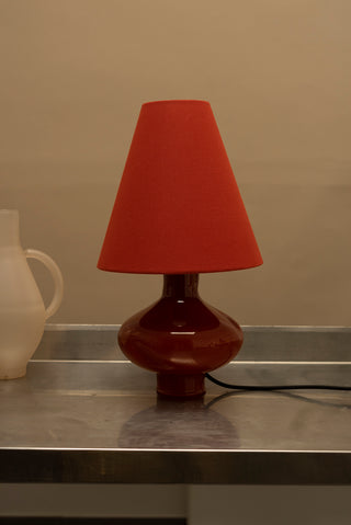 Dark Red Conical Table Lamp II