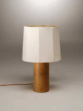 Lampe de Table Sonora en Terracotta, Lin Blanc