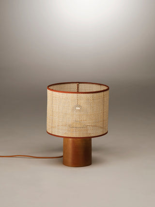 Lampe de Table Sonora I en Terracotta, Rattan