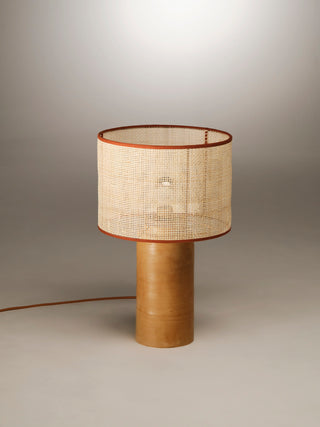 Sonora Terracotta Table Lamp, Rattan