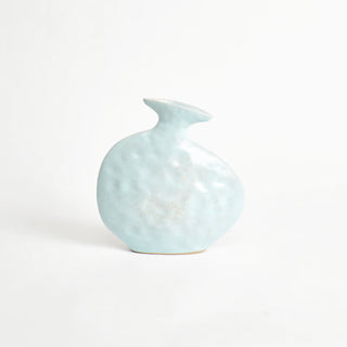 Vase Plat, Bleu Clair