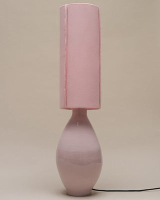 Lampe de Table en Céramique Rose, Cylindrique