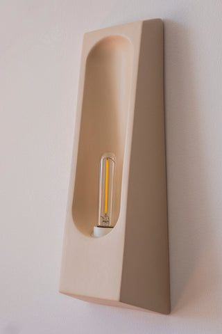 Alcove Ceramic Wall Light, Sable