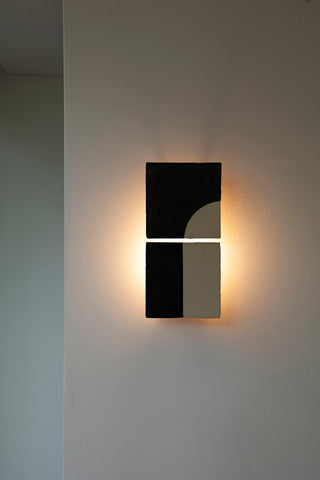 Door Ceramic Wall Light, Black