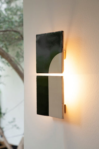 Door Ceramic Wall Light, Black