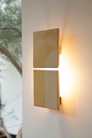 Door Ceramic Wall Light, Yellow