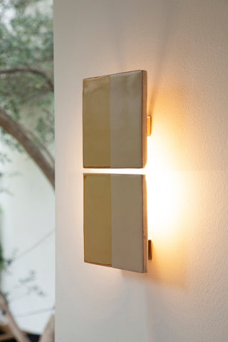 Line Ceramic Wall Light, Yellow