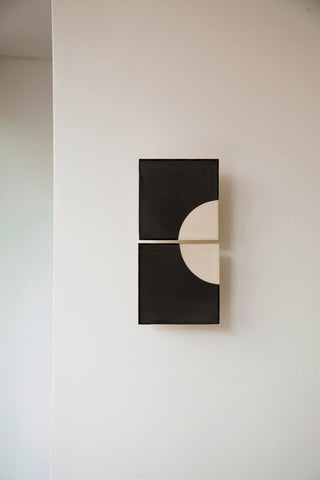 Moon Ceramic Wall Light, Black