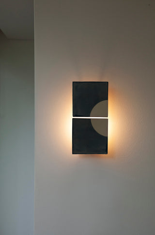 Moon Ceramic Wall Light, Blue