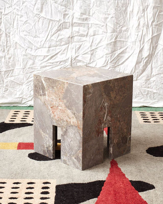Sculptural Marble Side Table