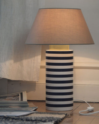 Large Bolet Table Lamp, black and white stripes