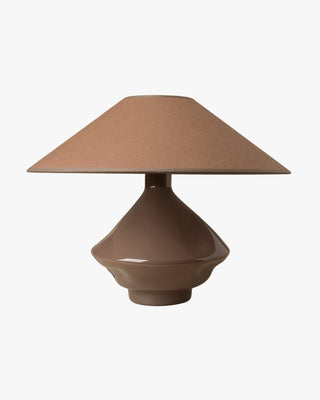 Brown Conical Glass Table Lamp