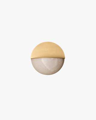 Luno Alabaster and Brass Wall Light