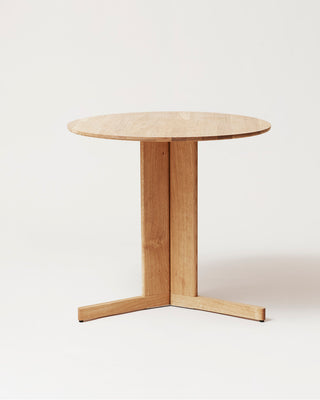 Trefoil Table 75cm, white oak