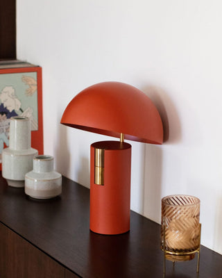 Alto Table Lamp With Speaker in Terracotta