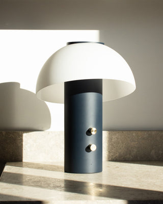 Piccolo Midnight Blue Table Lamp With Speaker