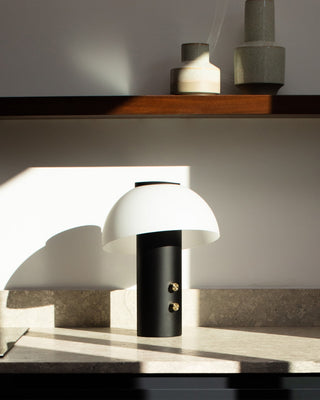Piccolo Black Table Lamp With Speaker