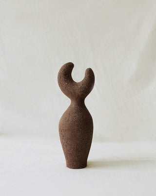 Keren Stoneware Sculpture II, Deep Brown