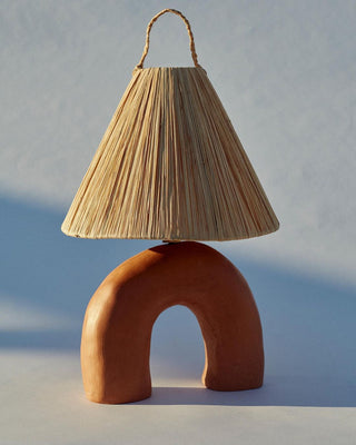 Volta Ceramic Table Lamp in Terracotta