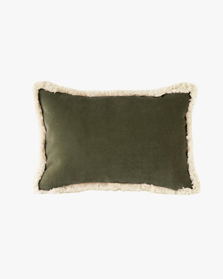Daisy Green Velvet Cushion