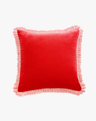 Iris Red Velvet Cushion