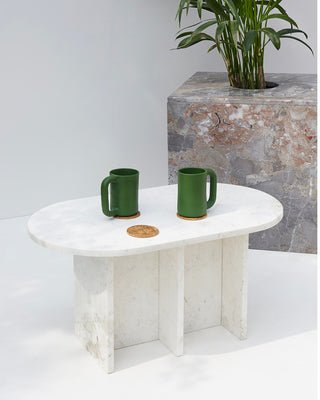 Double Epsilon Marble Coffee Table