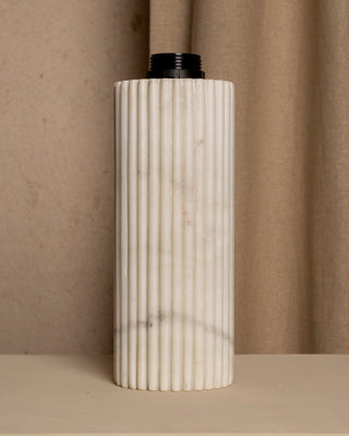 Fluta Ribbed Marble Table Lamp