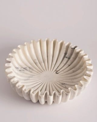 Lotuso Bowl in White Marble